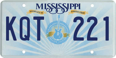 MS license plate KQT221