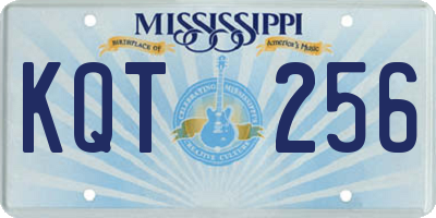 MS license plate KQT256
