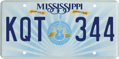 MS license plate KQT344