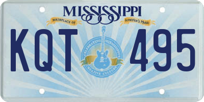 MS license plate KQT495