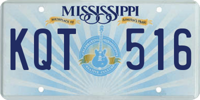 MS license plate KQT516