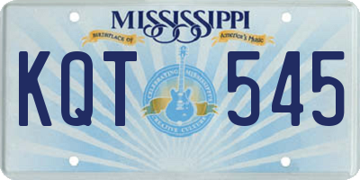 MS license plate KQT545