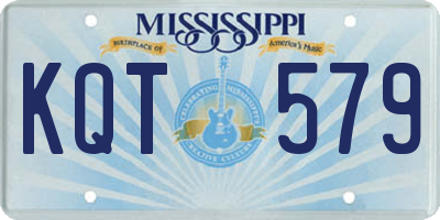 MS license plate KQT579