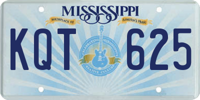 MS license plate KQT625