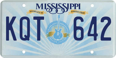 MS license plate KQT642