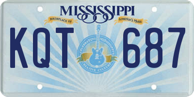 MS license plate KQT687