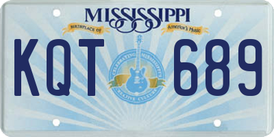 MS license plate KQT689