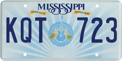 MS license plate KQT723
