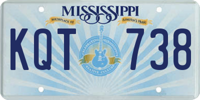 MS license plate KQT738