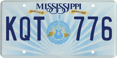 MS license plate KQT776