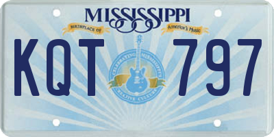 MS license plate KQT797