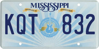 MS license plate KQT832