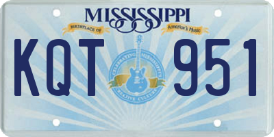 MS license plate KQT951
