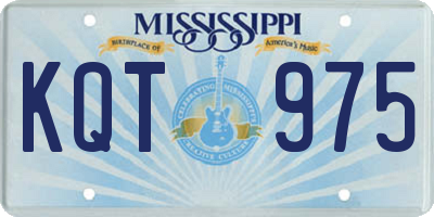 MS license plate KQT975