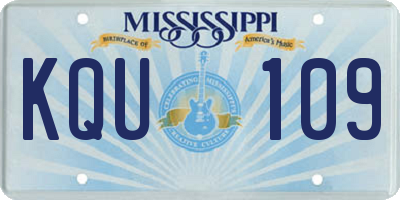 MS license plate KQU109