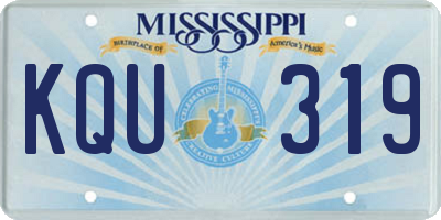 MS license plate KQU319