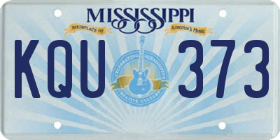 MS license plate KQU373