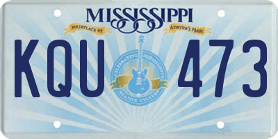 MS license plate KQU473