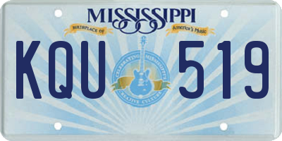 MS license plate KQU519