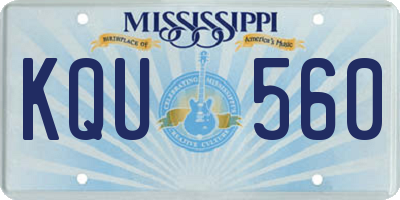 MS license plate KQU560