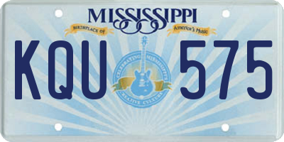 MS license plate KQU575