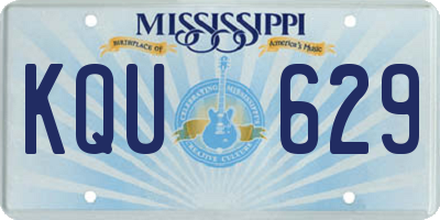 MS license plate KQU629