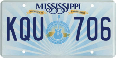 MS license plate KQU706
