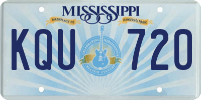 MS license plate KQU720