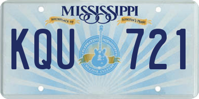 MS license plate KQU721