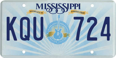 MS license plate KQU724