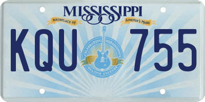 MS license plate KQU755