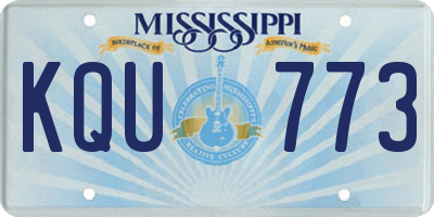 MS license plate KQU773
