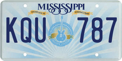 MS license plate KQU787