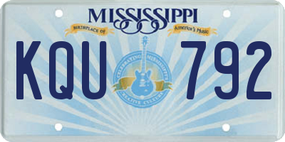 MS license plate KQU792