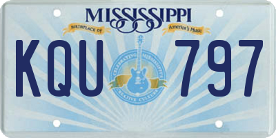 MS license plate KQU797