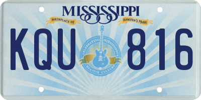 MS license plate KQU816