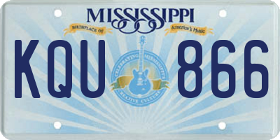 MS license plate KQU866