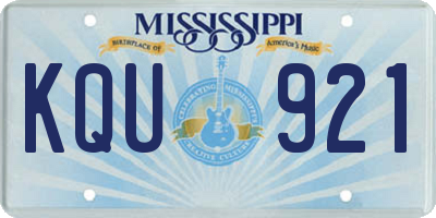 MS license plate KQU921