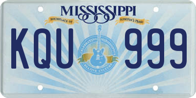 MS license plate KQU999