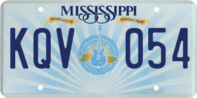 MS license plate KQV054