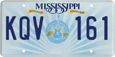 MS license plate KQV161