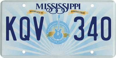 MS license plate KQV340