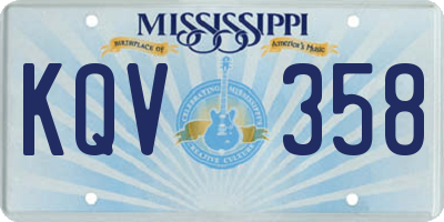 MS license plate KQV358