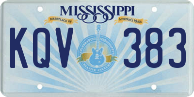 MS license plate KQV383