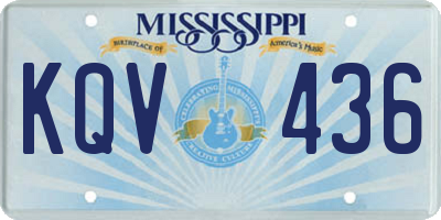 MS license plate KQV436