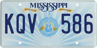 MS license plate KQV586