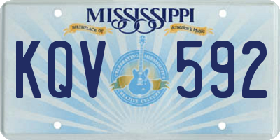 MS license plate KQV592