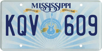MS license plate KQV609