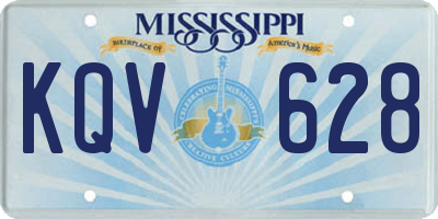 MS license plate KQV628