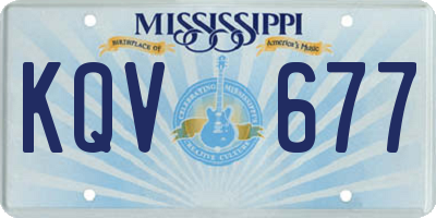 MS license plate KQV677